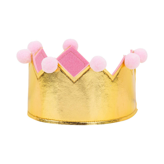 Gold & Pink Princess Birthday Crown