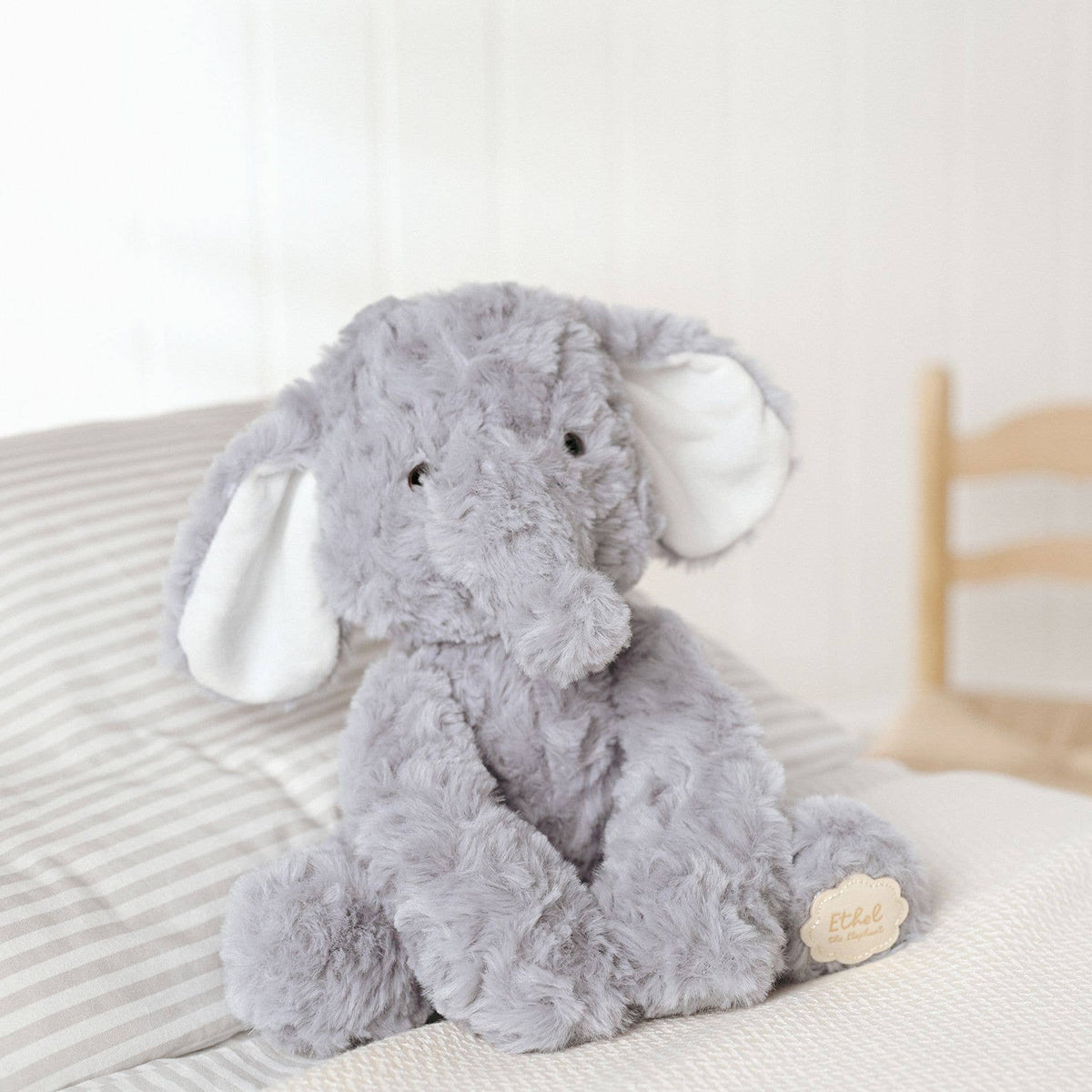 Ethel The Plush Sitting Grey Elephant