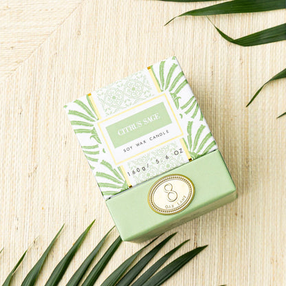 Citrus Sage Boxed Soy Wax Candle, 5.6oz