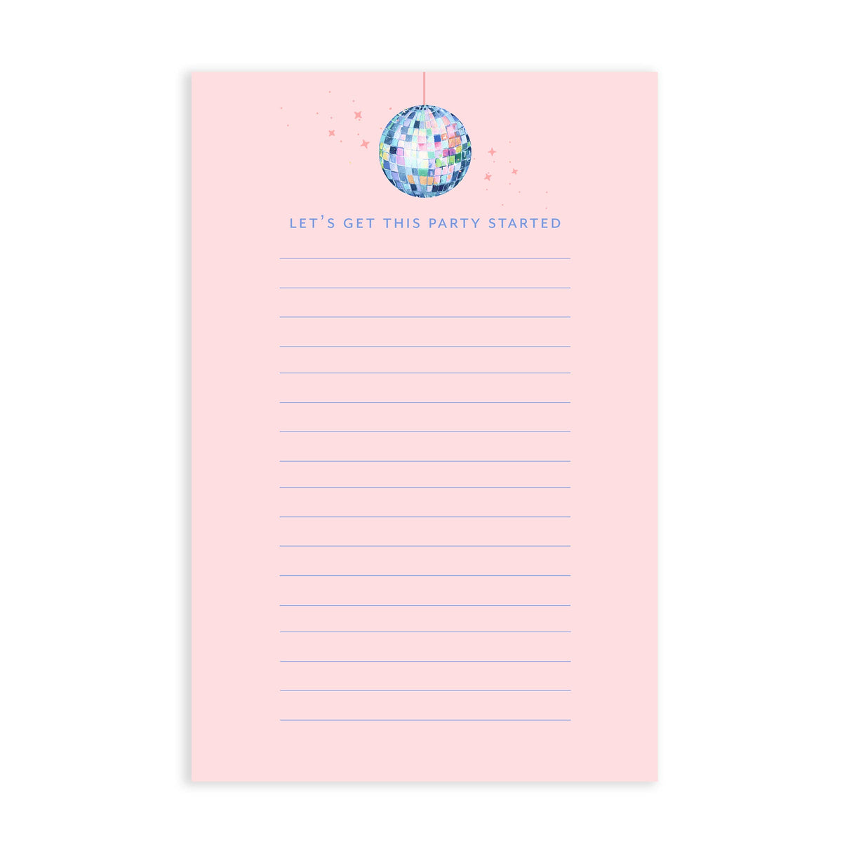 Let's Get This Party Started Disco Notepad