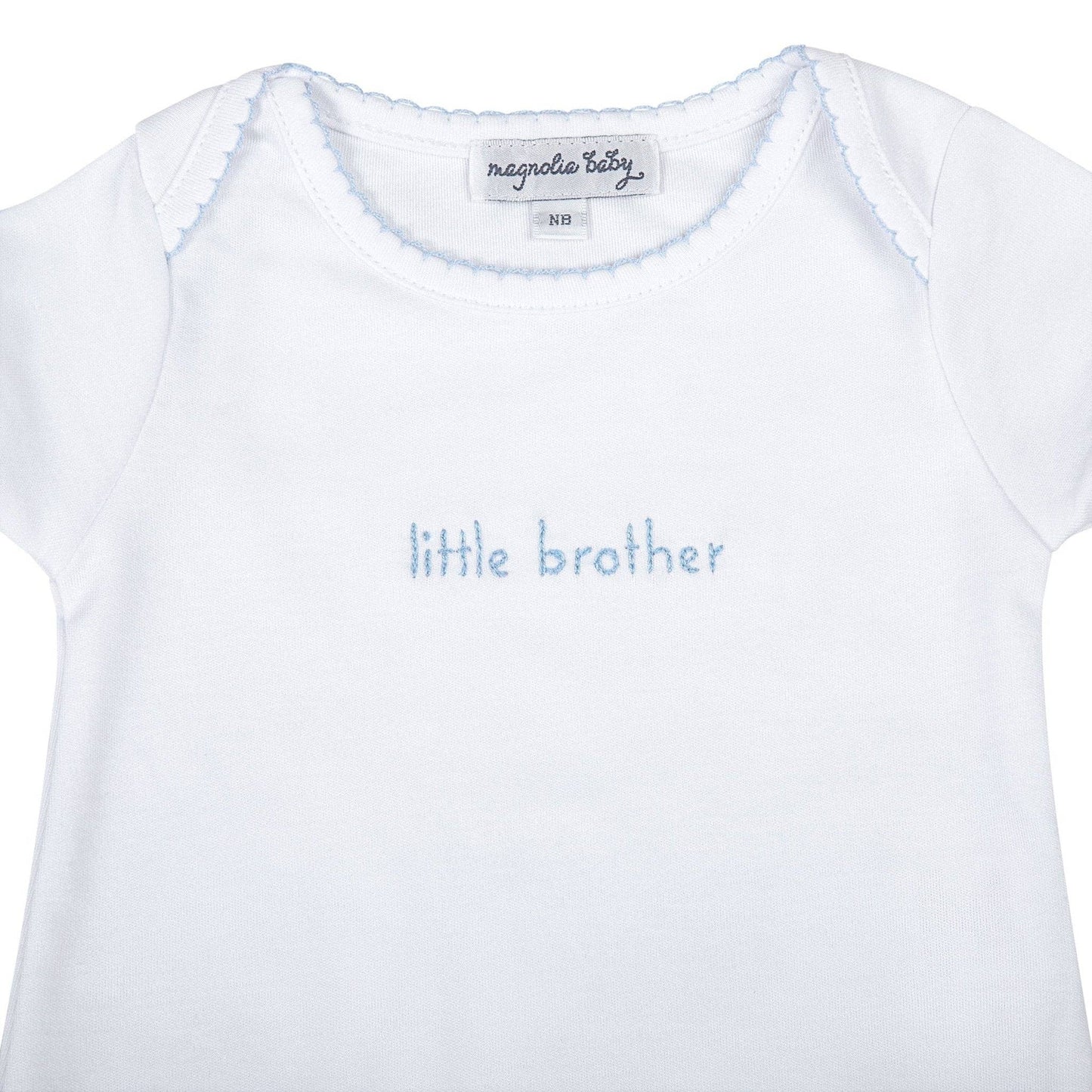 Little Brother Embroidered Lap Bodysuit