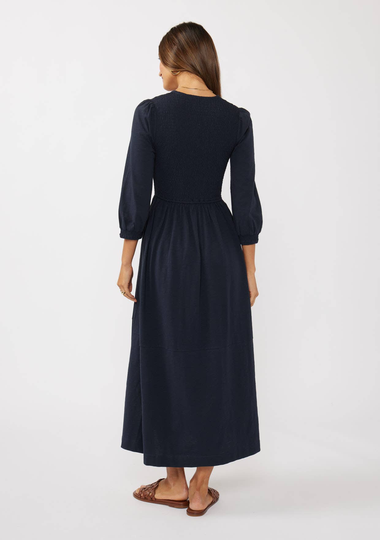 Midnight Smocked Maxi Dress