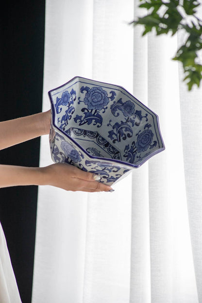 Blue and White Decorative Porcelain Bowl