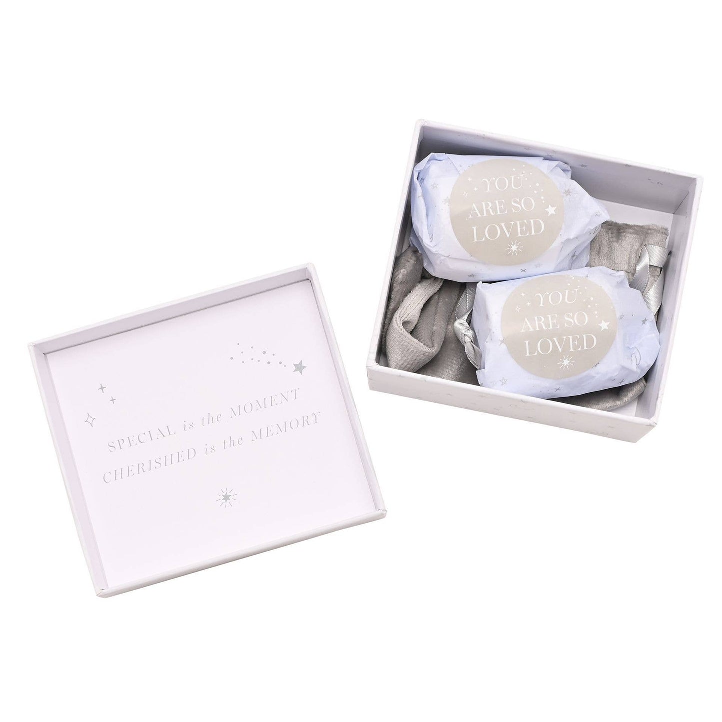 Star & Moon Silver Plated Barrel Shaped Keepsake Boxes (set of 2)