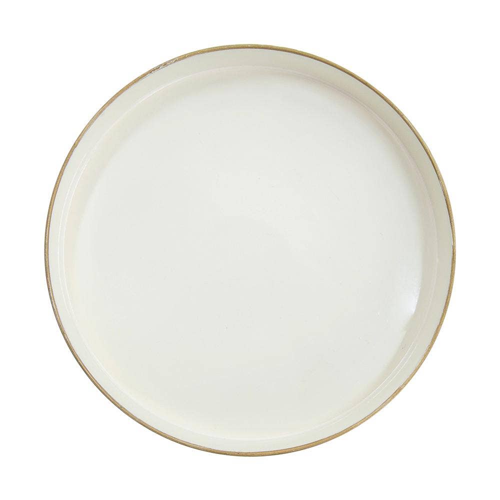 Mimosa Round Tray - White