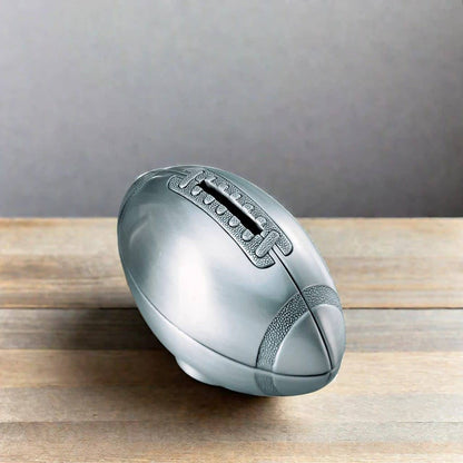 Football Shaped Silver Money Bank