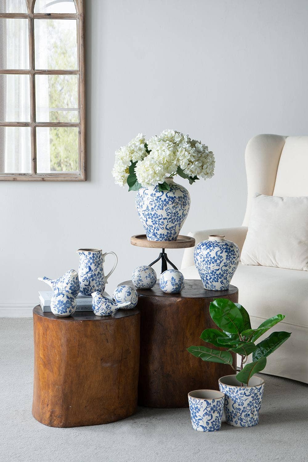 Blue & White Decorative Ball