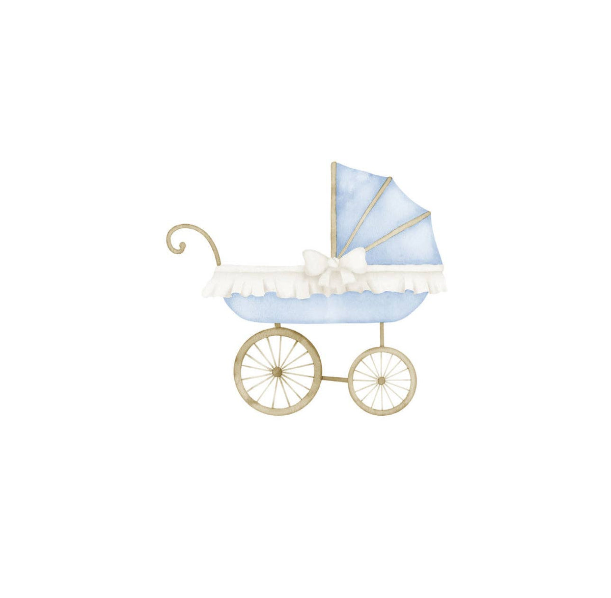 Vintage Blue Baby Carriage Cocktail Napkin (20ct)