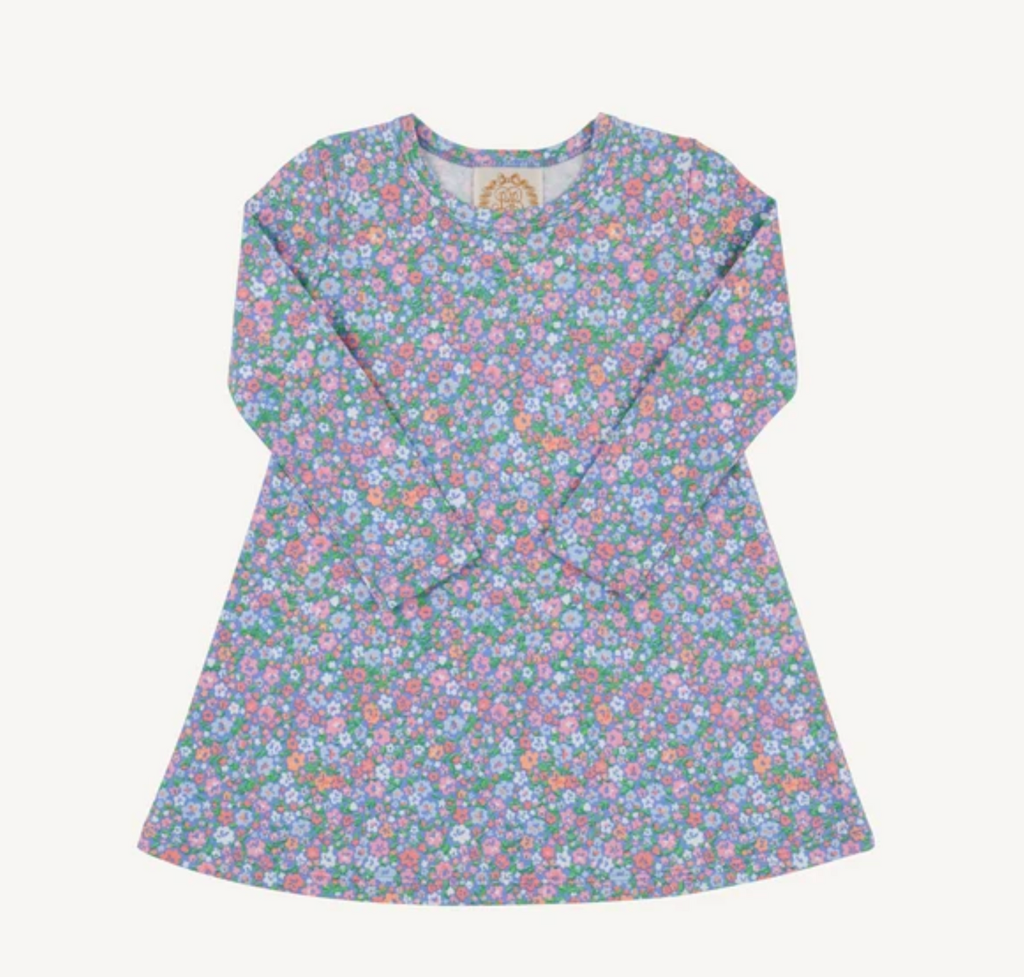 Polly Play Dress Mountain Brook Mini Floral (Parrot Cay Coral) Long Sleeve