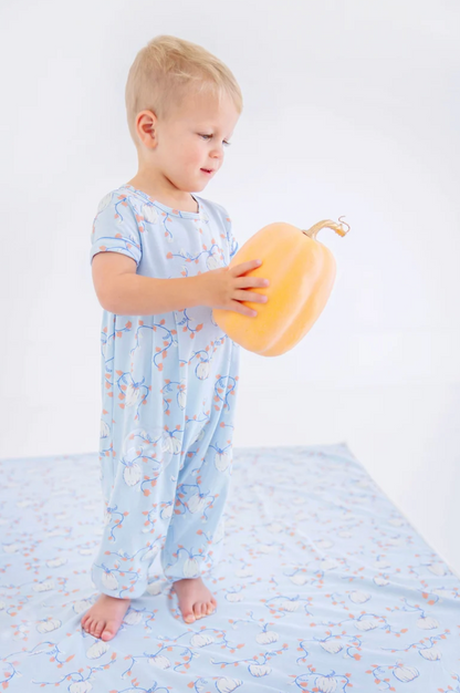 Bradford Romper Gourd-geous (Buckhead Blue)/Barbados Blue - Pima