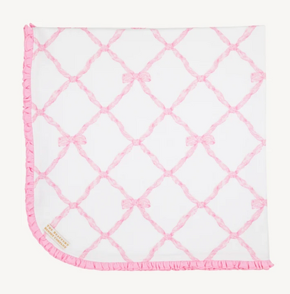 Baby Buggy Blanket Belle Meade Bow/Pier Party Pink