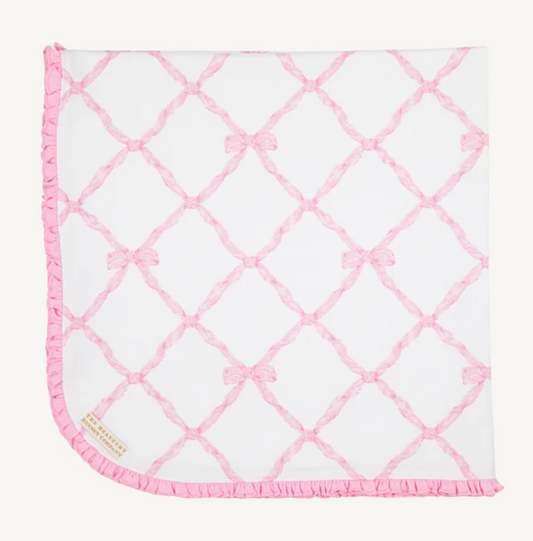 Baby Buggy Blanket Belle Meade Bow/Pier Party Pink
