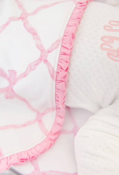 Baby Buggy Blanket Belle Meade Bow/Pier Party Pink