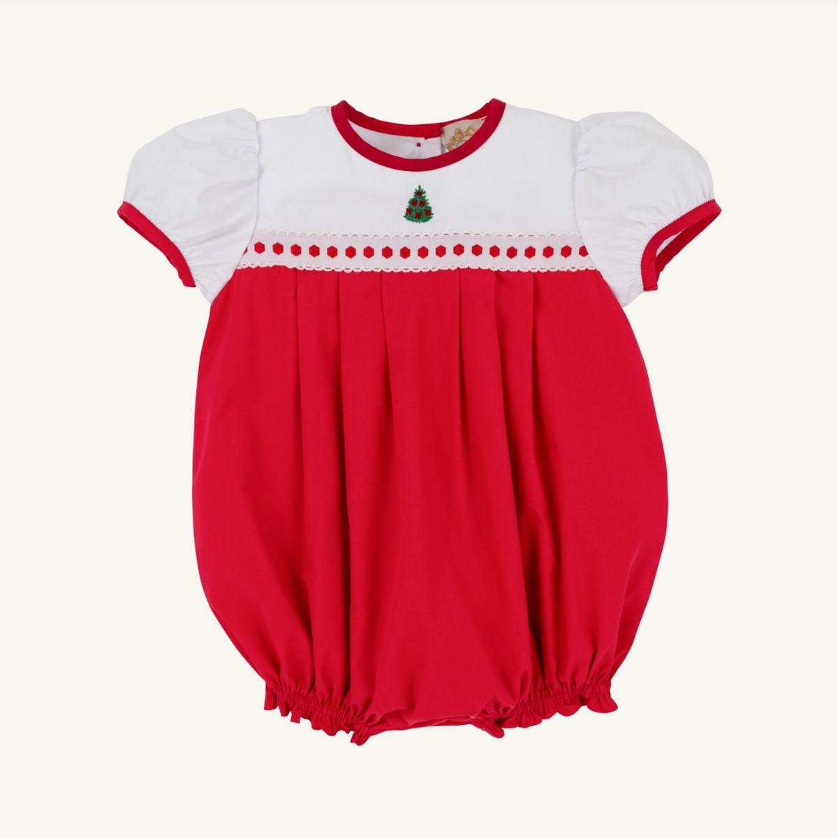 Cindy Lou Bubble - Broadcloth Worth Ave White/Richmond Red/Christmas