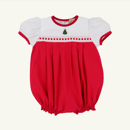 Cindy Lou Bubble - Broadcloth Worth Ave White/Richmond Red/Christmas