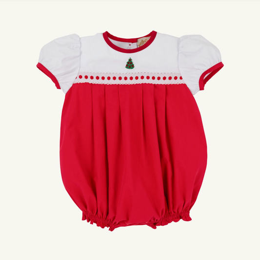 Cindy Lou Bubble - Broadcloth Worth Ave White/Richmond Red/Christmas
