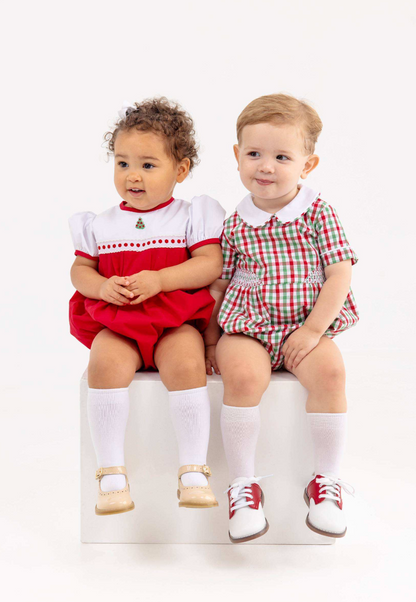 Cindy Lou Bubble - Broadcloth Worth Ave White/Richmond Red/Christmas