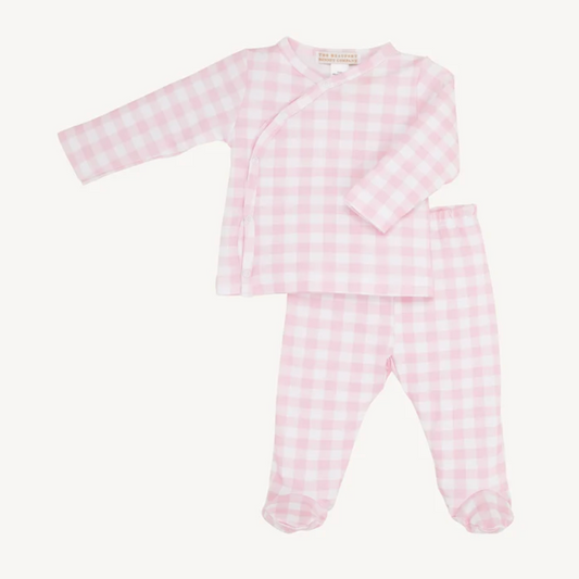 Cameron Cross-Front Set Palm Beach Pink Gingham