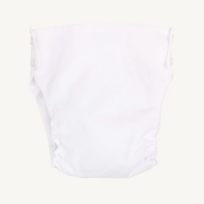Dalton Diaper Cover - Worth Ave White Broadcloth