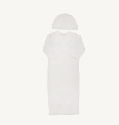 Darling Debut Set - White (with Pink or Blue) Pima
