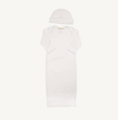 Darling Debut Set - White (with Pink or Blue) Pima