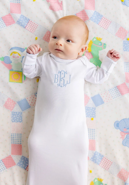 Darling Debut Set - White (with Pink or Blue) Pima