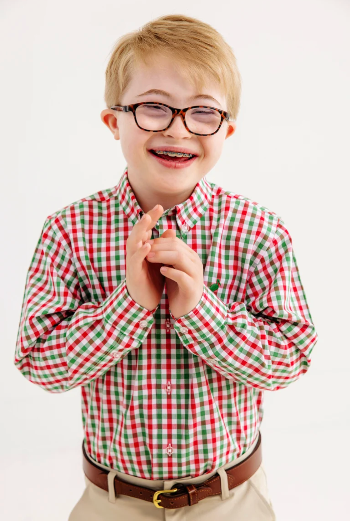 TBBC Dean's List Dress Shirt Richmond Red and Kiawah Kelly Green Gingham
