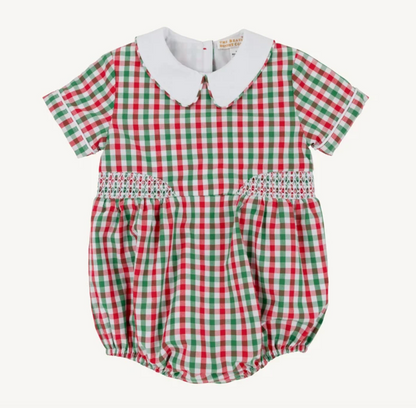 Brentley Bubble Richmond Red and Kiawah Kelly Green Gingham