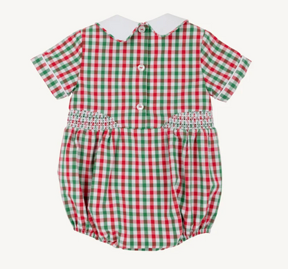 Brentley Bubble Richmond Red and Kiawah Kelly Green Gingham
