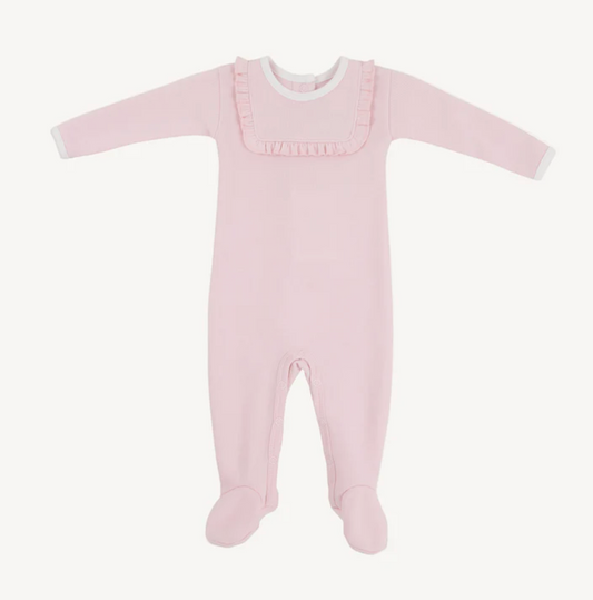 Rock Me Romper Palm Beach Pink/Worth Ave White, Ribbed