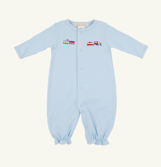 Twinkle Twinkle 2 in 1 Gown Train Embroidery - Buckhead Blue