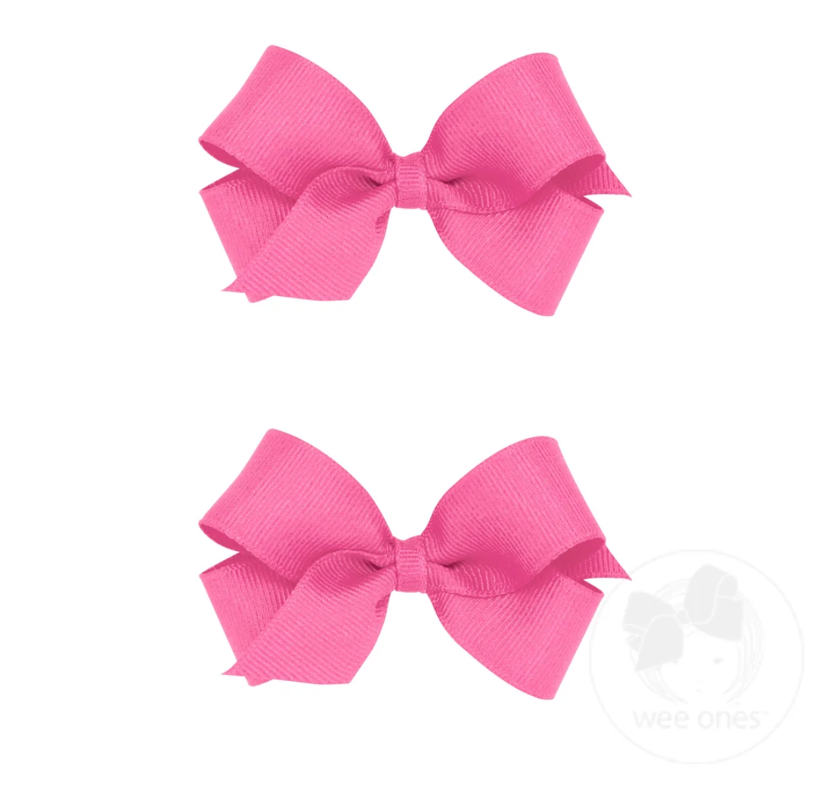 Mini Grosgrain Hair Bow Two Pack