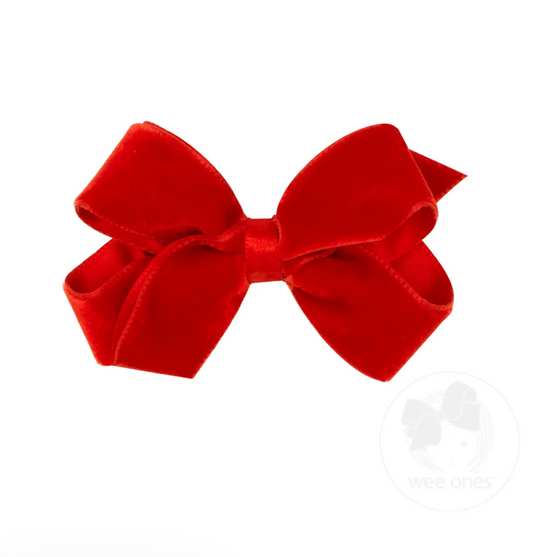 Mini Classic Velvet Bow - Wee Ones