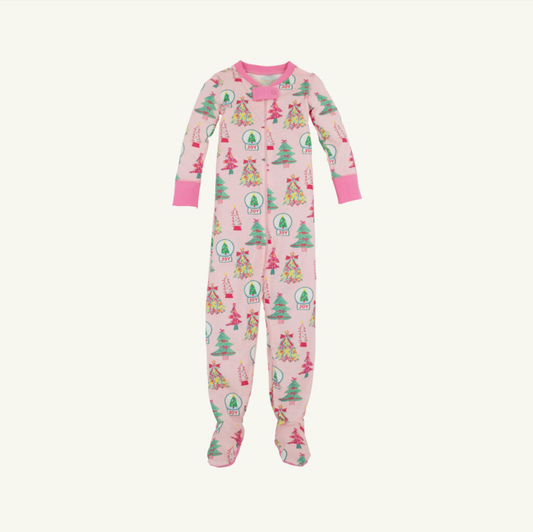 Fallon Footie Pajamas - Christmas Coloring Contest Winter Park Pink