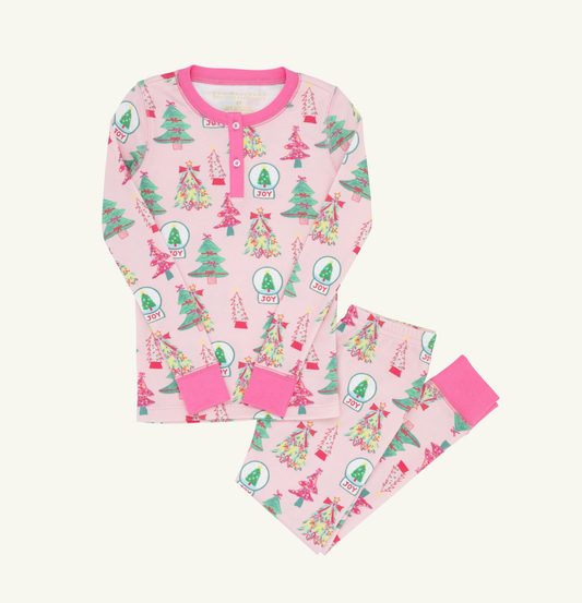 Peyton Pajam Set- Christmas Coloring Contest Winter Park Pink
