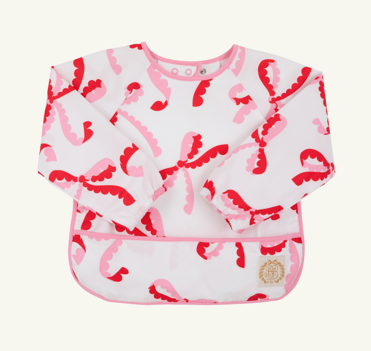 Biscuit Bib Bonnie Scot Bows with Hamptons Hot Pink
