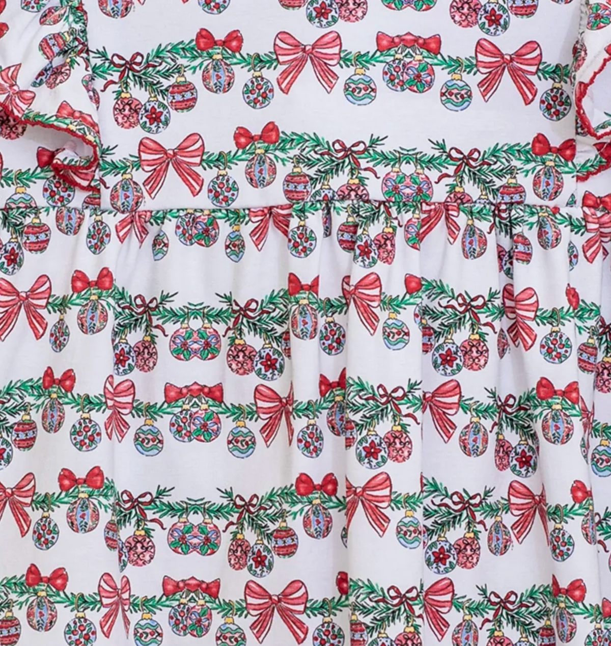 Bows & Baubles Christmas Flutter Pants Set