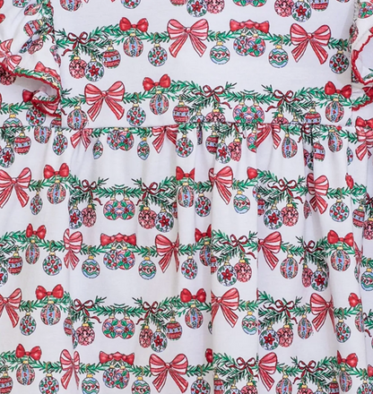Bows & Baubles Christmas Flutter Pants Set