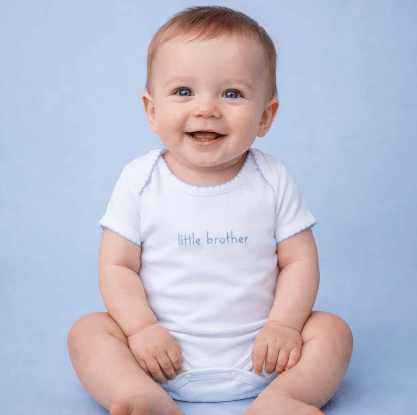 Little Brother Embroidered Lap Bodysuit