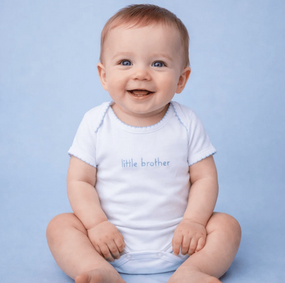 Little Brother Embroidered Lap Bodysuit