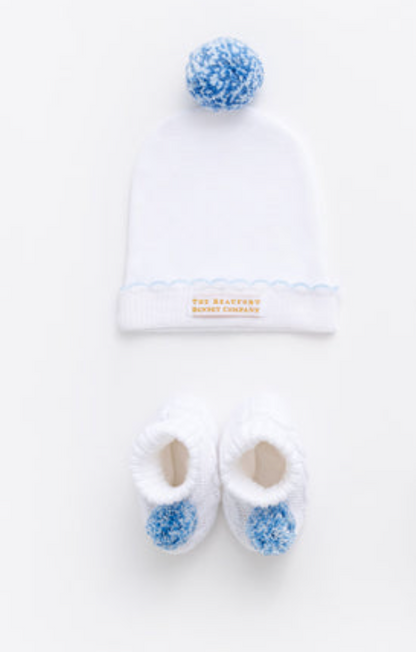 I'm Here Hat - Worth Ave White (Pink or Blue)