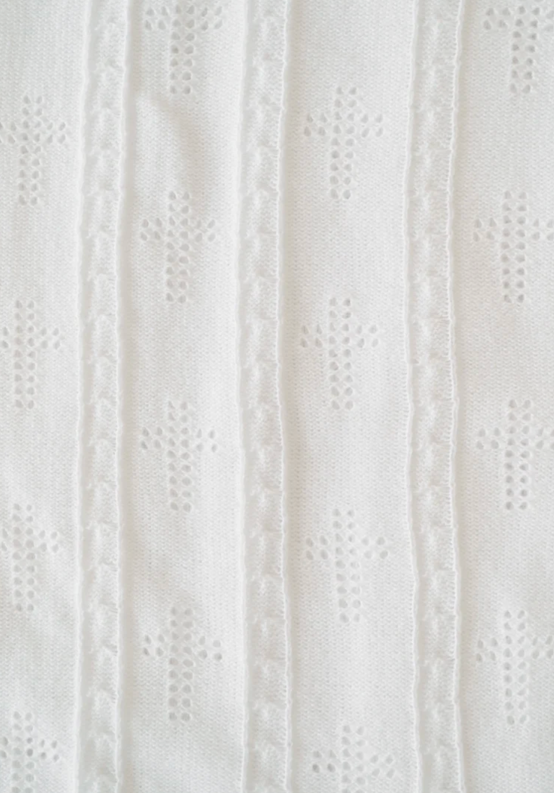 Bailey Baby Blanket - Worth Ave White Pointelle