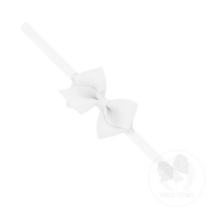 Wee Grosgrain Bow on Matching Skinny Nylon Band