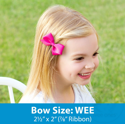 Wee Grosgrain Bow on Matching Skinny Nylon Band