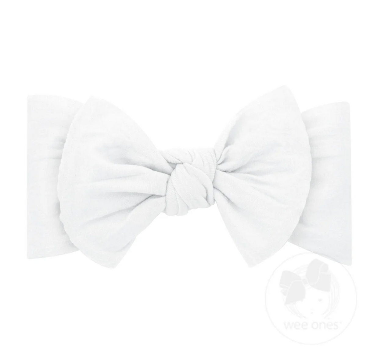 Soft Nylon Girls Baby Band with Nylon Bowtie