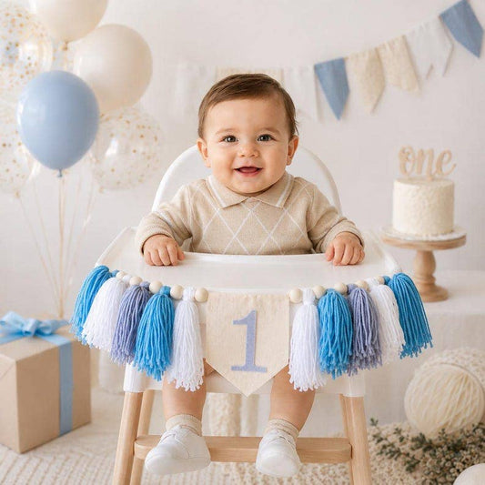 Baby Boy 1st Birthday Banner