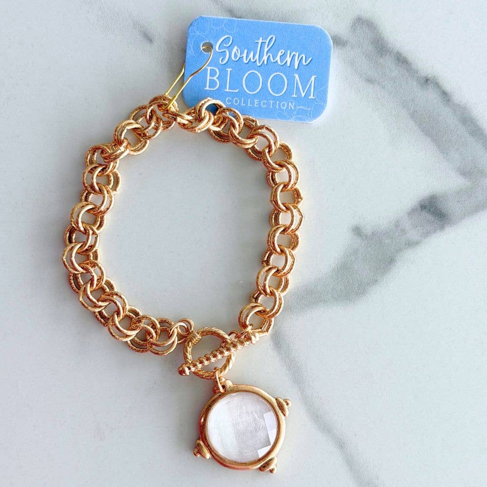 Belle Toggle Bracelet Cream