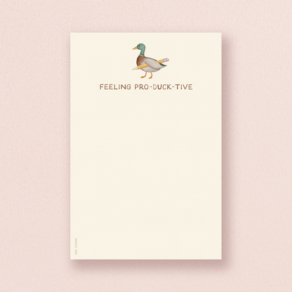 Feeling Productive Duck Notepad