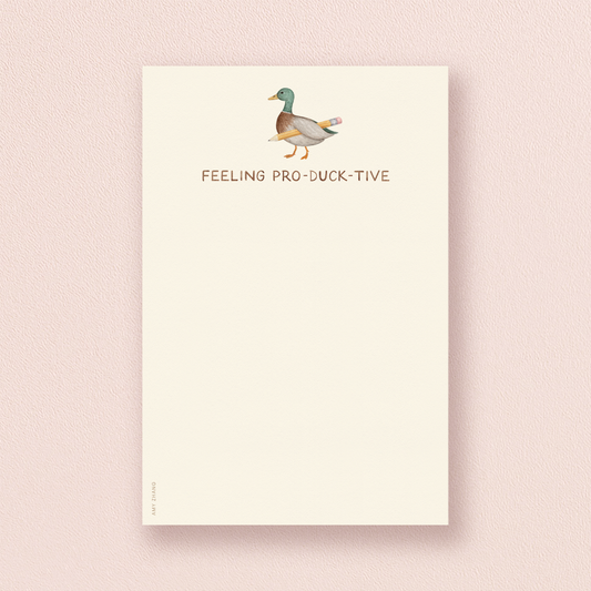 Feeling Productive Duck Notepad