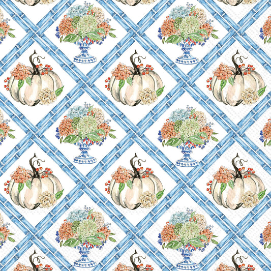Fall Hydrangea Trellis Cocktail Napkins 20 ct Rosanne Beck